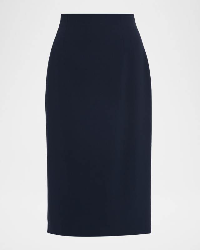 Finesse Crepe Midi Pencil Skirt